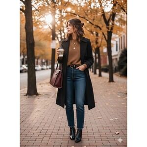 Madewell Cedar Brown Waffle Knit Textured Crewneck Sweater L7853 XS‎